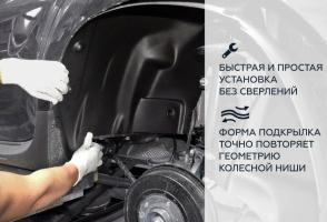 Подкрылки (локеры) для GAZ Volga 31105 передняя пара Нор Пласт