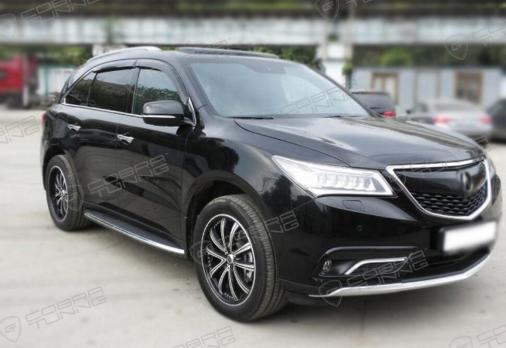 Дефлекторы окон (ветровики) Acura MDX III 2013 EuroStandard (Акура МДХ) ТМ Кобра Тюнинг