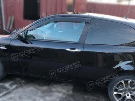 Дефлекторы окон (ветровики) Alfa Romeo 147 3d (937) 2000-2010 (Альфа Ромео 147) ТМ Кобра Тюнинг