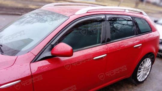 Дефлекторы окон (ветровики) Alfa Romeo 159 Sportwagon (939A) 2006-2011 (Альфа Ромео 159) ТМ Кобра Тюнинг