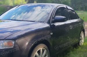 Дефлекторы окон (ветровики) Audi A4 Sd (B6/B7 8E) 2000-2008 (Ауди А4) ТМ Кобра Тюнинг