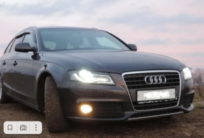 Дефлекторы окон (ветровики) Audi A4 Avant (B8/8K) 2008-2011"EuroStandard" (Ауди А4) ТМ Кобра Тюнинг