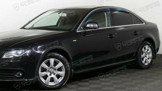 Дефлекторы окон (ветровики) Audi A4 Sd (B8/8K) 2008-2011;2012  (Ауди А4) ТМ Кобра Тюнинг