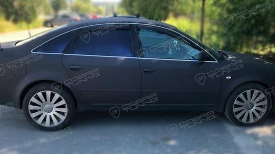 Дефлекторы окон (ветровики) Audi A6 Sd (4B/C5) 1997-2004  (Ауди А6) ТМ Кобра Тюнинг