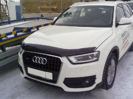 Дефлектор капота (мухобойка) Audi Q3 2011- (Ауди Ку3) ТМ SIM