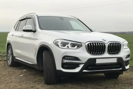 Дефлекторы окон (ветровики) BMW X3 (G01) 2017 ХРОМ.МОЛДИНГ ТМ Кобра Тюнинг