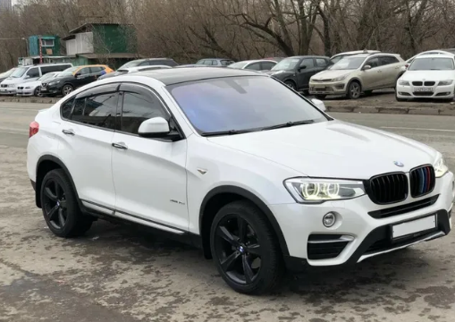 Дефлекторы окон (ветровики) BMW X4 (F26) 2014 ХРОМ.МОЛДИНГ ТМ Кобра Тюнинг