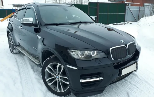 Дефлекторы окон (ветровики) BMW X6 (E71/E72) 2008-2012; 2012 ХРОМ.МОЛДИНГ ТМ Кобра Тюнинг