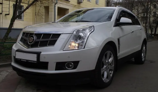 Дефлекторы окон (ветровики) Cadillac SRX II 2010 ХРОМ.МОЛДИНГ ТМ Кобра Тюнинг