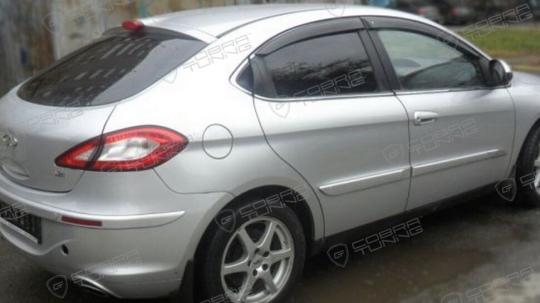 Дефлекторы окон (ветровики) Chery M11 Sd 2008/Chery A3 2008 (Чери М11) ТМ Кобра Тюнинг