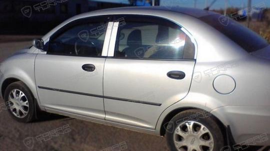 Дефлекторы окон (ветровики) Chery QQ 6 Sd/Hb 2006-2010 (Чери КуКу6) ТМ Кобра Тюнинг