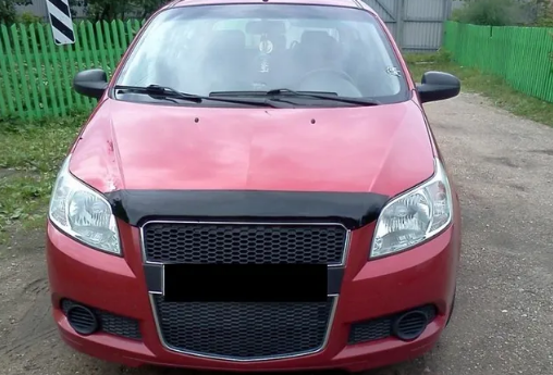 Дефлектор капота (мухобойка) Chevrolet Aveo HB 2008-2011 (Шевролет Авео) ТМ SIM