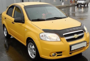 Дефлектор капота (мухобойка) Chevrolet Aveo с 2006 г.в.(седан) (Шевролет Авео) ТМ Вип Тюнинг