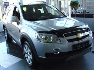 Дефлектор капота (мухобойка) Chevrolet Captiva 2006-2011 (Шевролет Каптива) ТМ SIM