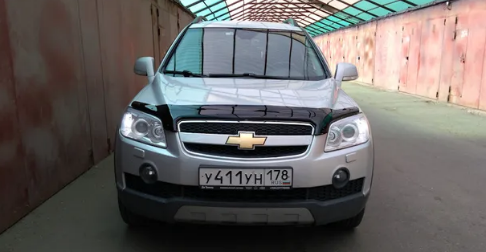 Дефлектор капота (мухобойка) Chevrolet Captiva 2006-2011 (Шевролет Каптива) ТМ SIM