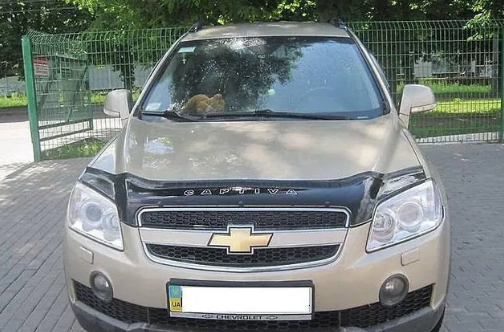 Дефлектор капота (мухобойка) Chevrolet Captiva с 2006-2011 г.в. (Шевролет Каптива) ТМ Вип Тюнинг