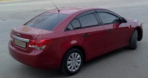 Дефлекторы окон (ветровики) Chevrolet Cruze Sd 2009-2012; 2012 (Шевролет Круз) ТМ Кобра Тюнинг