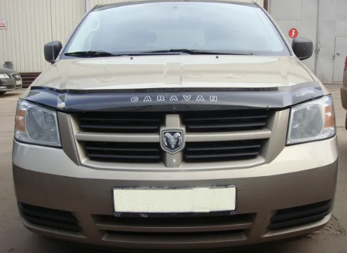 Дефлектор капота (мухобойка) DODGE Caravan V c 2007–2010 г.в. (Додж Караван) ТМ Вип Тюнинг