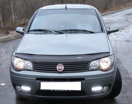 Дефлектор капота (мухобойка) Fiat Albea c 2007 г.в. (Фиат Албеа) ТМ Вип Тюнинг