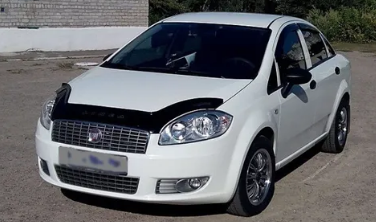 Дефлектор капота (мухобойка) Fiat Linea с 2007 г.в (Фиат Линеа) ТМ Вип Тюнинг