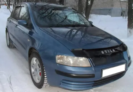 Дефлектор капота (мухобойка) Fiat Stilo (192) с 2001 г.в. (Фиат Стило) ТМ Вип Тюнинг