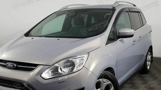 Дефлекторы окон (ветровики) Ford Grand C-Max II 2010 "EuroStandard" (Форд Гранд Ц-Макс) ТМ Кобра Тюнинг