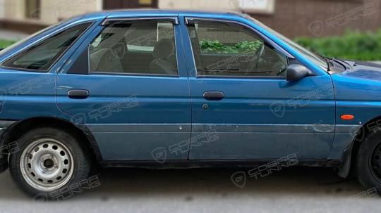 Дефлекторы окон (ветровики) Ford Escort VI Hb 5d 1995-1999 (Форд Эскорт) ТМ Кобра Тюнинг