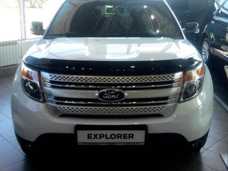 Дефлектор капота (мухобойка) Ford Explorer 2011-2015 (Форд Эксплорер) ТМ SIM