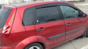 Дефлекторы окон (ветровики) Ford Fiesta V 5d 2002-2008"EuroStandard" (Форд Фиеста) ТМ Кобра Тюнинг