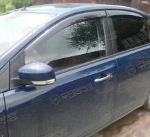 Дефлекторы окон (ветровики) Ford Focus II Sd/Hb 5d 2004-2011"EuroStandard" (Форд Фокус) ТМ Кобра Тюнинг