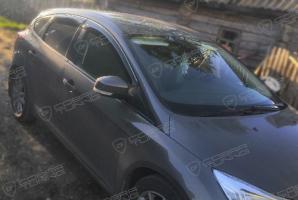 Дефлекторы окон (ветровики) Ford Focus III Sd/Hb 5d 2011 ХРОМ.МОЛДИНГ (Форд Фокус) ТМ Кобра Тюнинг