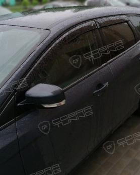 Дефлекторы окон (ветровики) Ford Focus III Wagon 2010 (Форд Фокус) ТМ Кобра Тюнинг