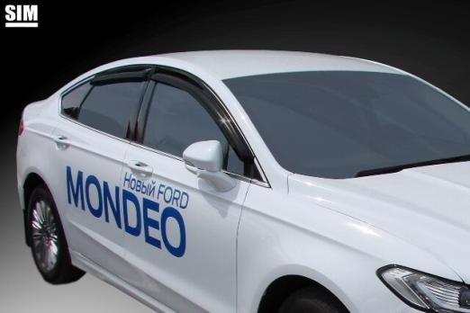 Дефлекторы окон (ветровики) Ford Mondeo 2015- (Форд Мондео) ТМ SIM