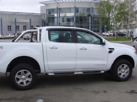 Дефлекторы окон (ветровики) Ford Ranger 2012- (Форд Рэнджер) ТМ SIM