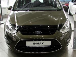 Дефлектор капота (мухобойка) Ford S-Max 2010- (Форд С-Макс) ТМ SIM