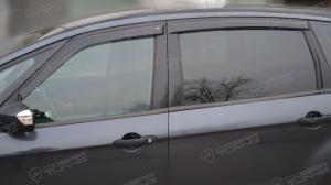 Дефлекторы окон (ветровики) Ford S-Max 2006-2010"EuroStandard" (Форд С-Макс) ТМ Кобра Тюнинг