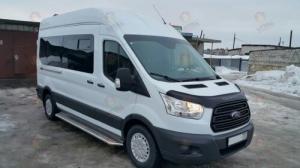 Дефлектор капота (мухобойка) FORD Transit с 2014 г.в. (вариант А) (Форд Транзит) ТМ Вип Тюнинг