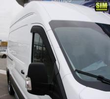 Дефлекторы окон (ветровики) Ford Transit 2014- передние 2шт. (Форд Транзит) ТМ SIM