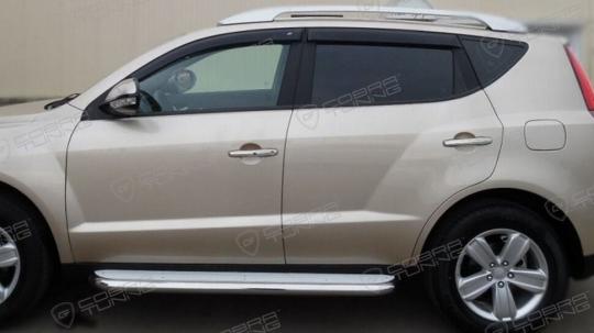 Дефлекторы окон (ветровики) Geely Emgrand X7 2013 (Джили Х7) ТМ Кобра Тюнинг