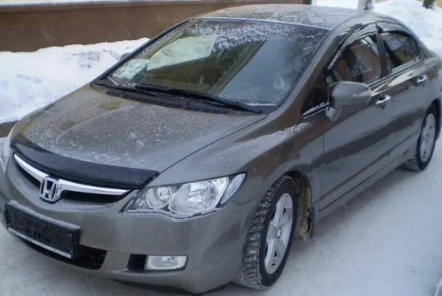 Дефлектор капота (мухобойка) Honda Civic SD 2006-2011 (Хонда Сивик) ТМ SIM