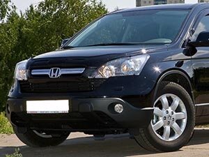 Дефлектор капота (мухобойка) Honda CR-V 2007-2009 (Хонда СР-В) ТМ SIM