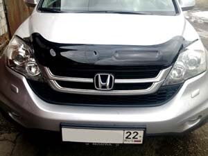 Дефлектор капота (мухобойка) Honda CR-V 2010-2012 (Хонда СР-В) ТМ SIM