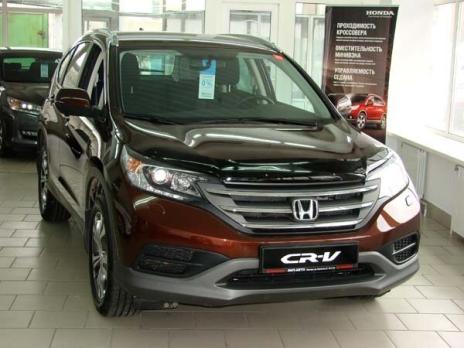 Дефлектор капота (мухобойка) Honda CR-V 2012-2017 (Хонда СР-В) ТМ SIM