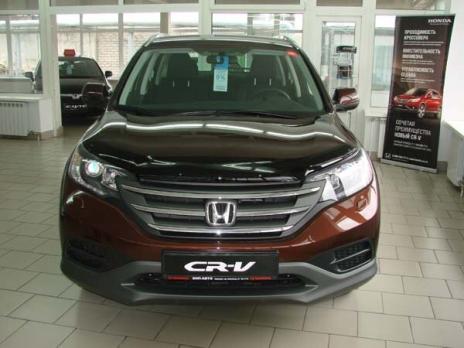 Дефлектор капота (мухобойка) Honda CR-V 2012-2017 (Хонда СР-В) ТМ SIM