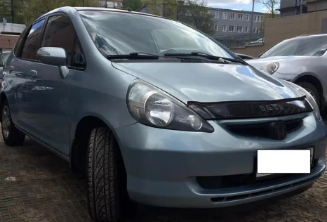 Дефлектор капота (мухобойка) HONDA  Fit с 2005-2008 г.в. (Хонда Фит) ТМ Вип Тюнинг