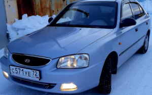 Дефлекторы окон (ветровики) Hyundai Accent II Sd 1999-2005; Tagaz 2001 (Хюндай Акцент) ТМ Кобра Тюнинг