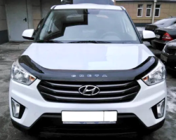 Дефлектор капота (мухобойка) HYUNDAI Creta с 2016 г.в. (Хюндай Крета) ТМ Вип Тюнинг