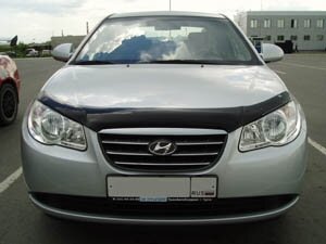 Дефлектор капота (мухобойка) Hyundai Elantra 2007-2011 (Хюндай Элантра) ТМ SIM