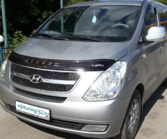 Дефлектор капота (мухобойка) HYUNDAI H-1/Grand Starex с 2007 г.в. (Хюндай Старекс) ТМ Вип Тюнинг