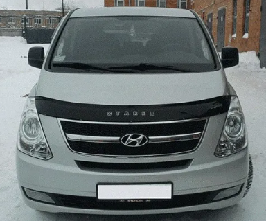 Дефлектор капота (мухобойка) HYUNDAI H-1/Grand Starex с 2007 г.в. (Хюндай Старекс) ТМ Вип Тюнинг